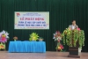 Thầy giáo Trần Huy Hoàng - Bí thư Chi bộ - Hiệu trưởng nhà trường phát biểu khai mạc